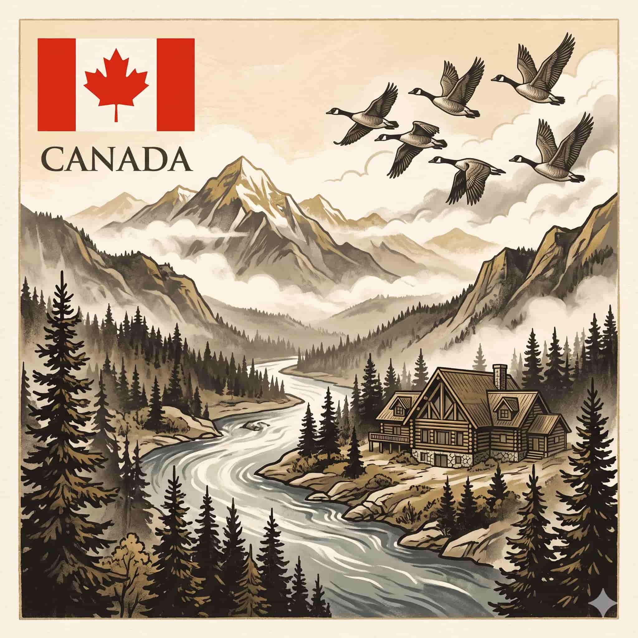 Canada destination artwork