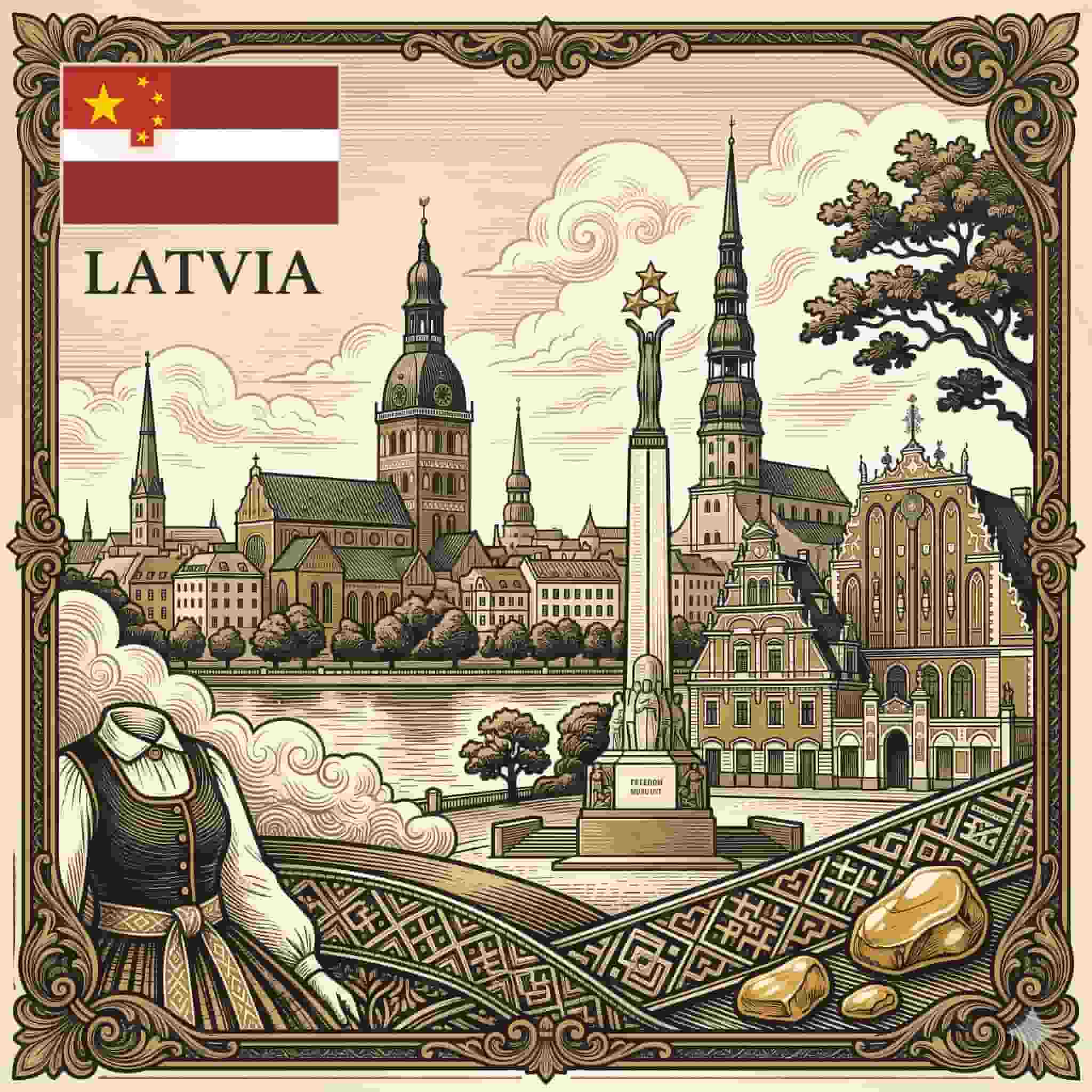 Latvia destination artwork