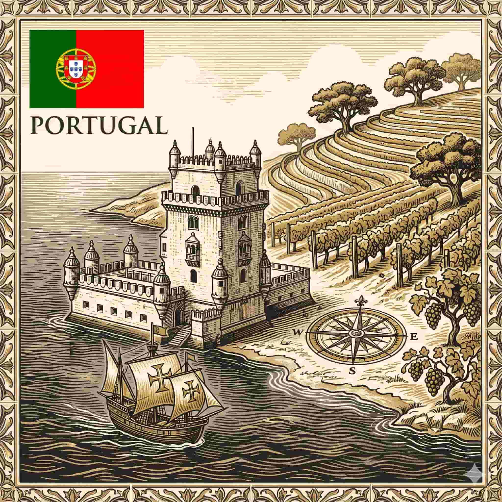Portugal destination artwork