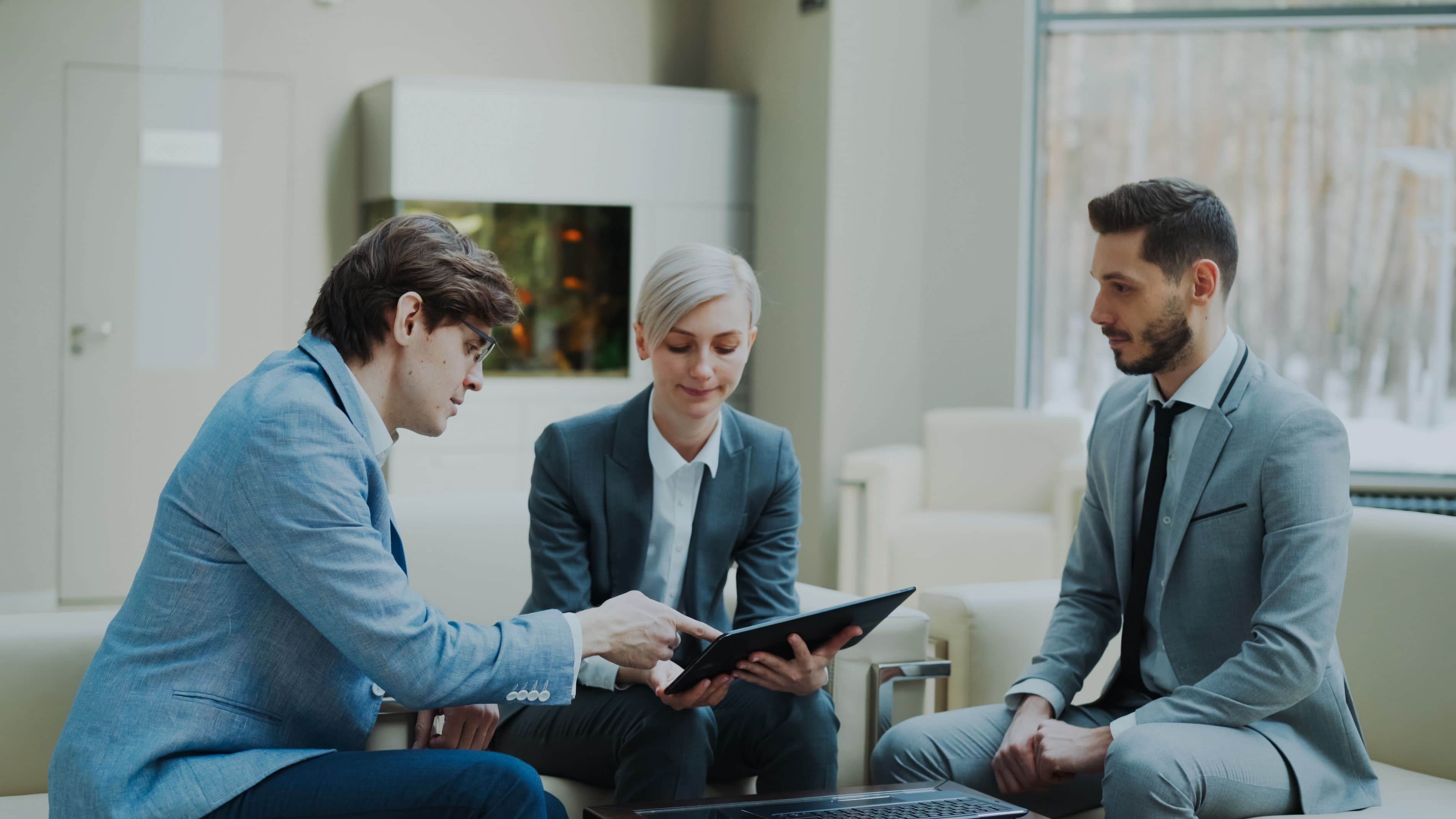 Consultant reviewing immigration options with a client